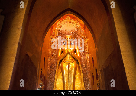 Buddha-Statue in Ananda Pagode, Myanmar (Burma) Stockfoto