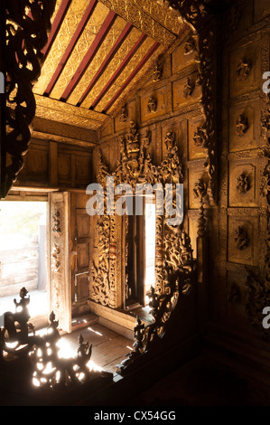 Shwe-Nan-Daw Kloster (Shwenandaw), Mandalay, Myanmar (Burma) Stockfoto