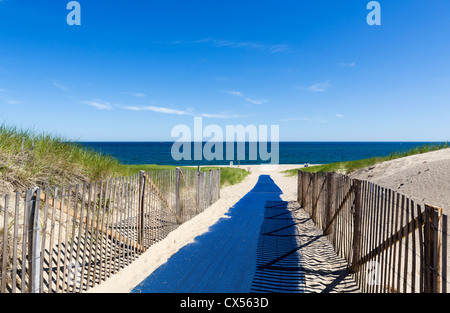 Weg hinunter Herring Cove Beach, Cape Cod National Seashore, Cape Cod, Massachusetts, USA Stockfoto