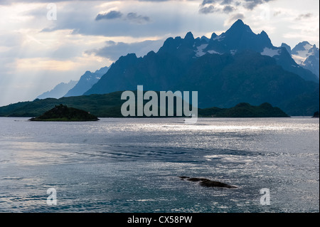 Norwegen, Lofoten. Raftsundet. Stockfoto