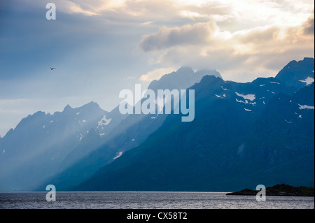 Norwegen, Lofoten. Raftsundet. Stockfoto