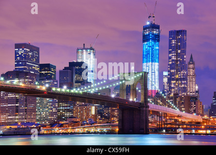 Brooklyn Brücke in New York City. Stockfoto