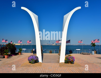 Postkarten-Denkmal auf Staten Island im Gedenken an den 11. September 2001. Stockfoto