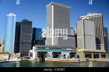 Bankenviertel-Gebäude in New York Citys Stadtteil Manhattan. Stockfoto
