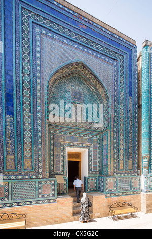 Amirzada Mausoleum, Shah-i Zinda Grabanlage, Samarkand, Usbekistan Stockfoto