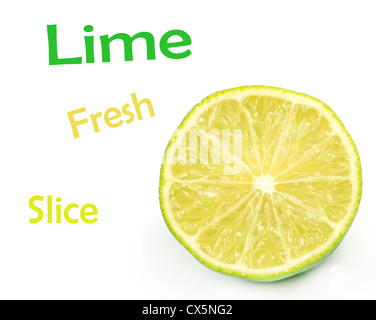Scheibe frische Limette Stockfoto