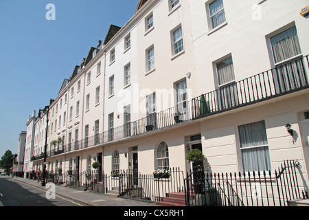 Gesamtansicht, Chester Zeile (keine 4 +), Belgravia, City of Westminster, London SW1W, UK. Stockfoto