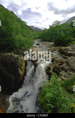 Lower Falls, Glen Nevis, Schottland Stockfoto