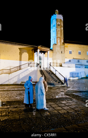 Erkunden Sie die Straßen von Chefchaouen, die "Blaue Stadt" von Marokko Stockfoto
