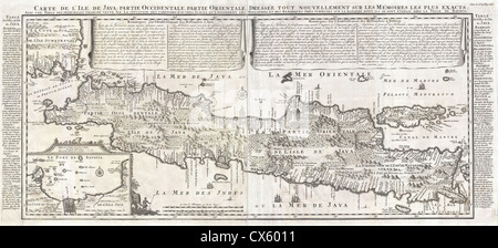 1718 Chatelain Karte von Java Stockfoto