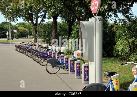 Citybike Vermietstation in Wien Österreich Stockfoto