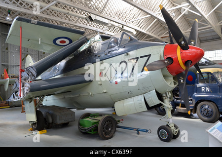 Fairey Gannet AS.6 im Fleet Air Arm Markierungen auf dem Display an Duxford Stockfoto