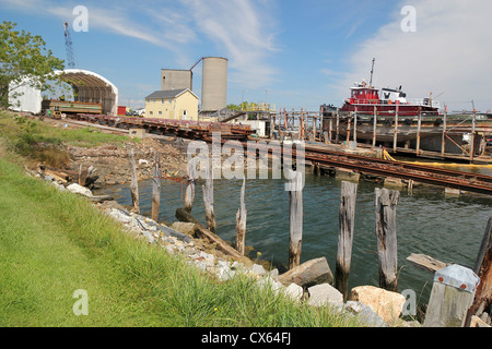 Trockendock, Werft, Rockland, Maine Stockfoto