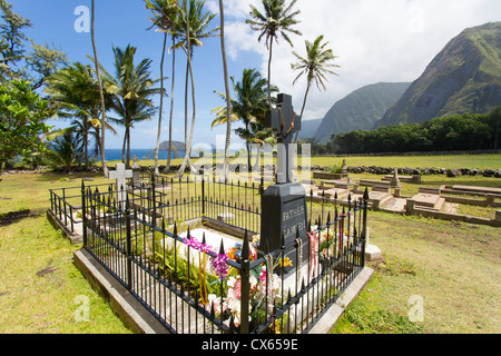 St. Philomena, Vater Damiens Kirche, Kalaupapa-Halbinsel, Molokai, Hawaii Stockfoto