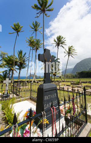 St. Philomena, Vater Damiens Kirche, Kalaupapa-Halbinsel, Molokai, Hawaii Stockfoto