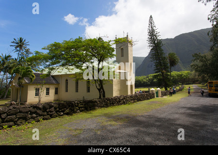 St. Philomena, Vater Damiens Kirche, Kalaupapa-Halbinsel, Molokai, Hawaii Stockfoto