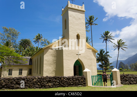 St. Philomena, Vater Damiens Kirche, Kalaupapa-Halbinsel, Molokai, Hawaii Stockfoto