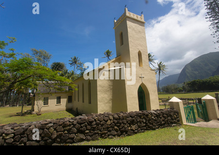 St. Philomena, Vater Damiens Kirche, Kalaupapa-Halbinsel, Molokai, Hawaii Stockfoto