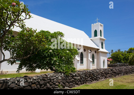 Kirche des Hl. Franziskus, Kalaupapa Stadt Kalaupapa-Halbinsel, Molokai, Hawaii Stockfoto