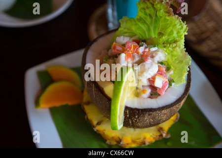 Kokoda, mariniertes Fisch, Matangi Private Island Resort, Fidschi Stockfoto