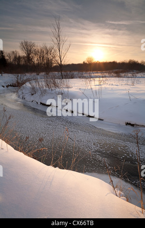 Fluss-Szene im winter Stockfoto