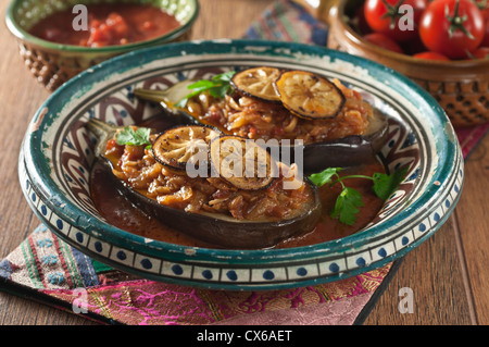 Imam Bayildi Braised gefüllte aubergine Stockfoto