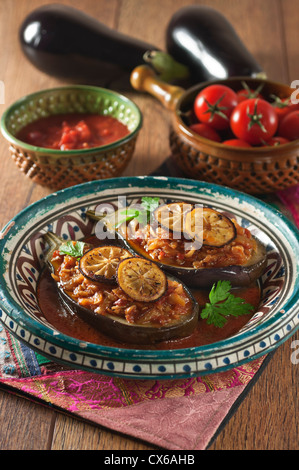 Imam Bayildi Braised gefüllte aubergine Stockfoto