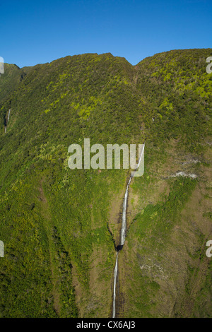 Waimanu Valley, North Kohala, Big Island von Hawaii Stockfoto