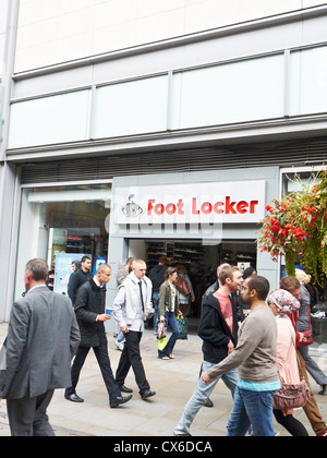 Foot Locker-Shop an der Market Street in Manchester UK Stockfoto