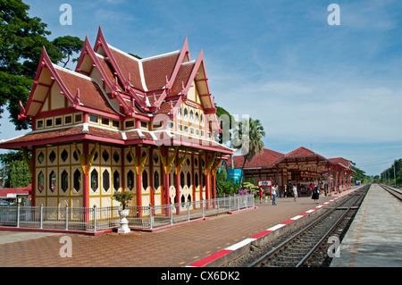 Royal Pavillon Hua Hin Railway Station Thailand Stockfoto