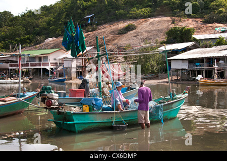 Khao Takiabe Fischerhafen Port Hua Hin Thailand Stockfoto