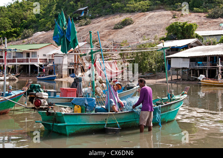 Khao Takiabe Fischerhafen Port Hua Hin Thailand Stockfoto