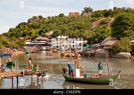 Khao Takiabe Fischerhafen Port Hua Hin Thailand Stockfoto