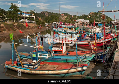 Khao Takiabe Fischerhafen Port Hua Hin Thailand Stockfoto