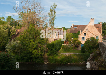 Saint-Fromagerie-le-Gérei, eines der schönsten Dörfer in Frankreich, Orne, Basse-Normandie, Frankreich. Europa... Stockfoto