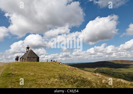 Kapelle von St. Michel de Brasparts, Montagne St Michel, Monts d'Arrée, Finistère, Bretagne, Frankreich Stockfoto