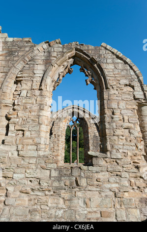 Ein Fenster an der Finchale Abbey oder Priory Durham UK Stockfoto