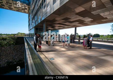 Das neue Rathaus von Jean Nouvel entworfen und befindet sich im Herzen von Port Marianne, Montpellier, Südfrankreich Stockfoto