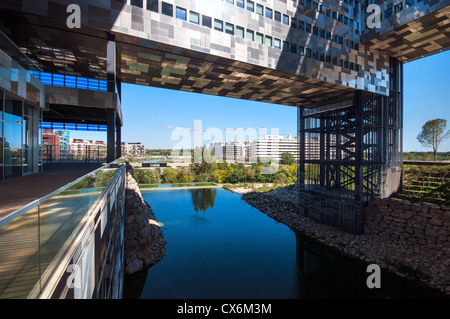 Das neue Rathaus von Jean Nouvel entworfen und befindet sich im Herzen von Port Marianne, Montpellier, Südfrankreich Stockfoto