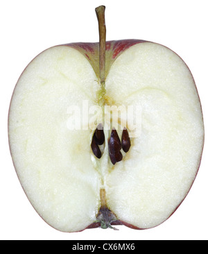 Apple die Hälfte Stockfoto