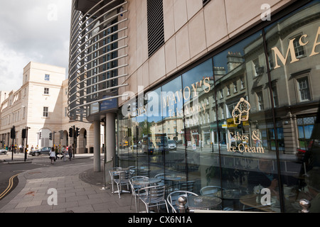 The McAvoys Cafe, Bath Busbahnhof, Bath, England, Großbritannien Stockfoto