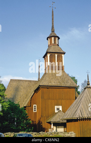 Die alte Holzkirche in Keuruu, Finnland - wurde die Kirche zwischen 1756-59 gebaut. Stockfoto