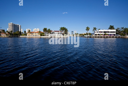 Immobilien am See Maule, North Miami Beach, "Floria", USA Stockfoto