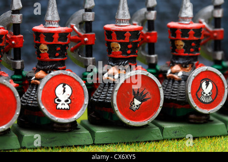 Warhammer Fantasy Chaos Zwerge von Games Workshop Stockfoto