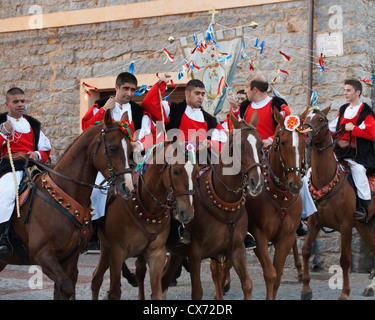 Fonni Festival Reiten Pferd Tradition Sardinien Italien Stockfoto