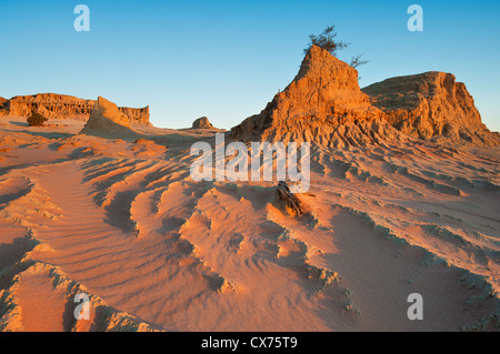 Sanddünen der Mauern von China im Mungo Nationalpark. Stockfoto