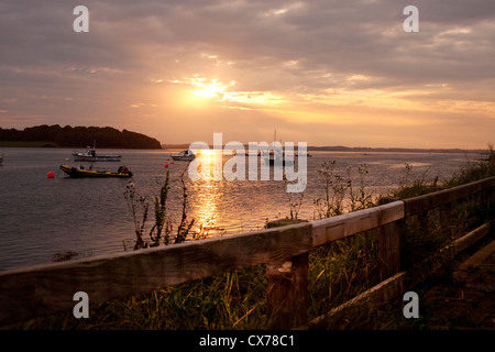 Portaferry, County Down, Nordirland in der Abenddämmerung Stockfoto