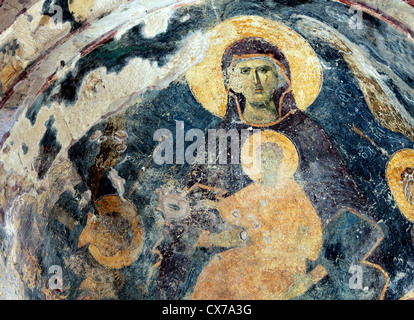 Wandmalerei, Kloster, Martvili, Samegrelo-Zemo Svaneti, Georgien Stockfoto