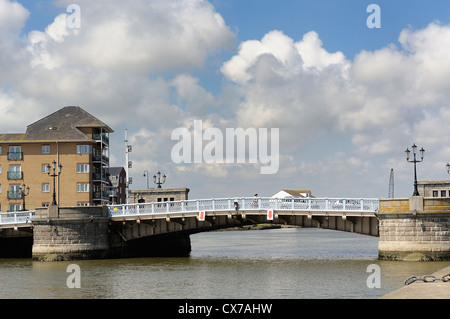 Hafen-Brücke über Fluß yare great Yarmouth Norfolk England Großbritannien Stockfoto