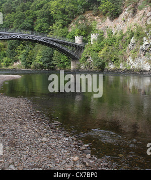 Craigellachie Brücke über Fluss Spey Schottland september 2012 Stockfoto